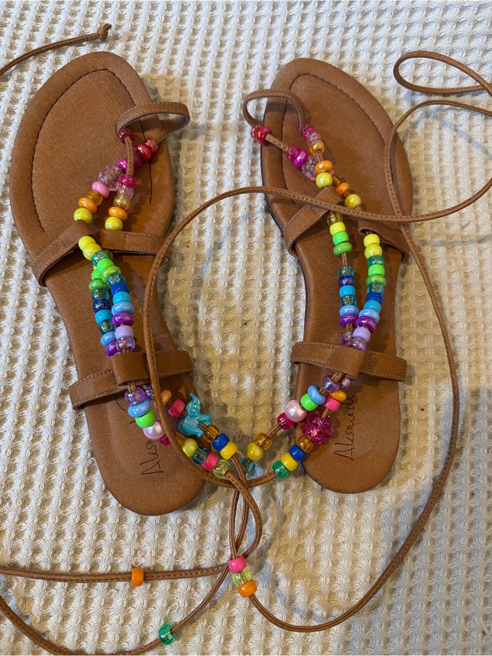 Alameda Turquesa Beaded Strap gladiator Sandals Size 41 / US Women’s 10–10.5